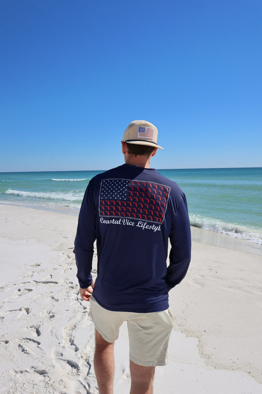 Coastal Vice Performance Florida Flag Long Sleeve