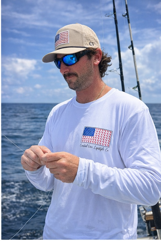 Florida Flag Long Sleeve Dry Fit White