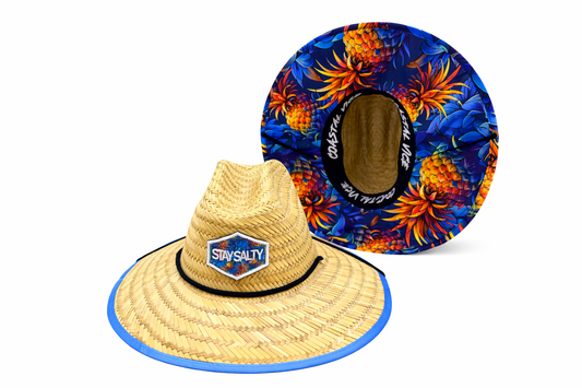 Pineapple Print Straw Hat