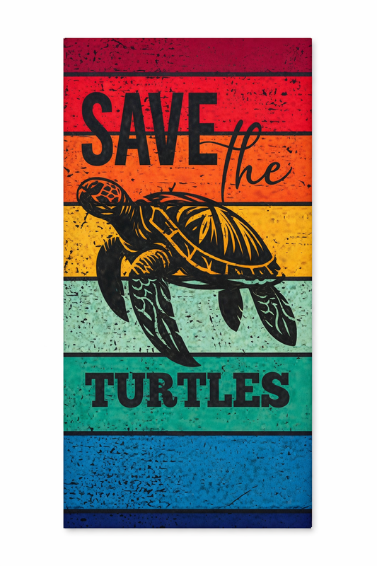 Save The Turtles Beach Towel