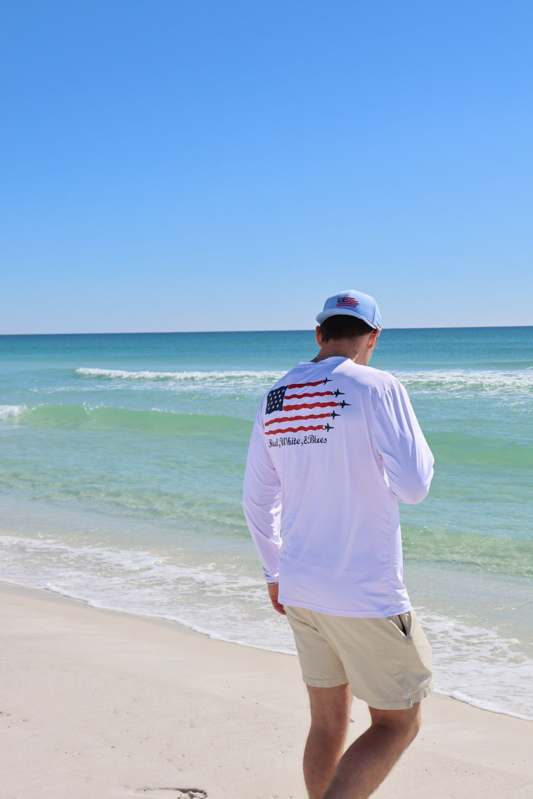 Red White & Blues Coastal Performance Long Sleeve