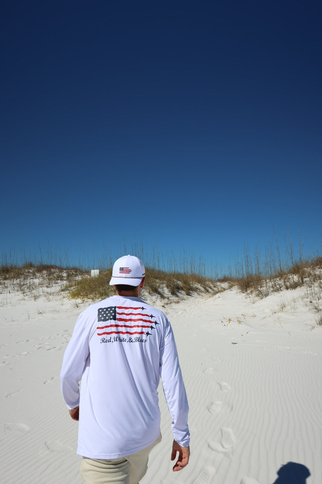Red White & Blues Coastal Performance Long Sleeve